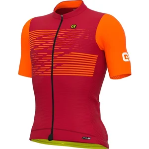 ALE Logo Korte Mouwen Fietsshirt Heren - Bordeaux - M pas cher