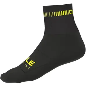 Ale Sokken Logo Q-Skin - Zwart-Fluo Geel - 40-43 pas cher