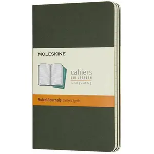Moleskine Cahier ligne poche myrte set de 3 pas cher