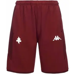 Bermuda officiel FC Metz - Garçon - Rouge - Taille élastique - Poches avec fermeture éclair - Logo Omini