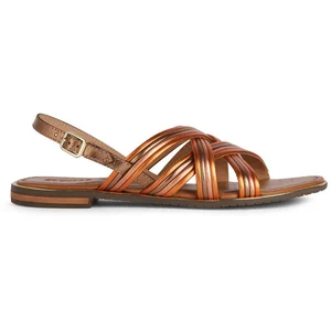 Geox D Sozy Plus G Sandales plates LT Bronze/orange, 41 EU, Lt Bronze Orange, 41 EU pas cher