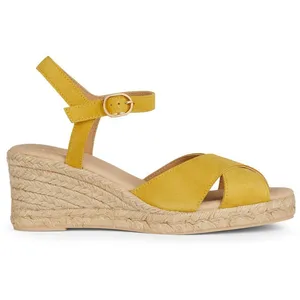 Geox Sandales compensées D Gelsa Low C pour fille, jaune, 40 EU pas cher