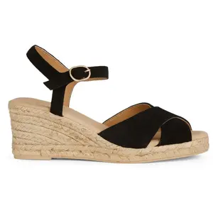 Geox Geox - Sandales Compensées Gelsa En Suède - Noir - 37