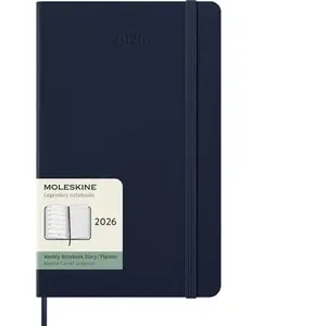 Agenda civil Moleskine 2026 12 mois Semainier Grand Format Dur Bleu Sa... pas cher