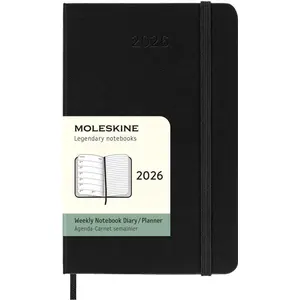 Agenda civil Moleskine 2026 12 mois Semainier Format Poche Dur Noir pas cher