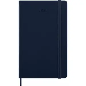 Moleskine 12 Monate Tageskalender 2026, Large/A5, 1 Tag = 1 Seite, Fester Einband, Saphir pas cher