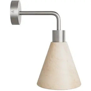Creative Cables Lampe Fermaluce Avec Abat-jour Conique En Bois Et Extension Incurvée Avec Bulb pas cher