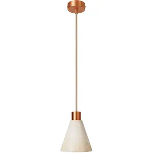 Creative Cables Suspension Avec Abat-jour Conique En Bois Sans Ampoule pas cher