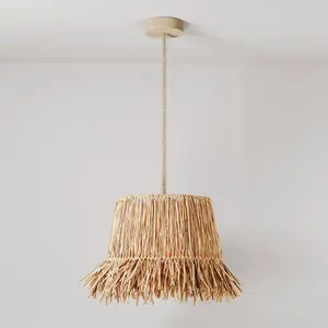 Creative Cables Lampe Suspendue With Bulb Honolulu With Raffia ShadeVendu parbricoinn