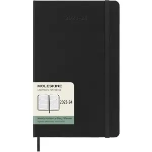 Agenda civil semainier Moleskine Horizontal Grand Format Noir pas cher