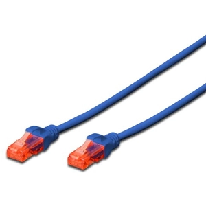 Ewent Câble de réseau Patch Cat 6 U/UTP, aWG 24/7, 2 connecteurs RJ45 Bleu Bleu 5 MT pas cher