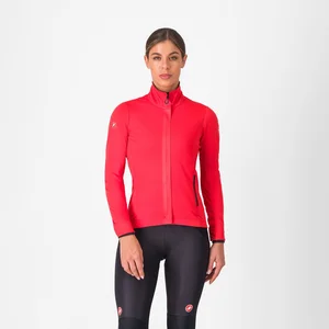 Castelli Fietsjack Roze Dames - Alpha 150 W Jacket Hibiscus/Black - S pas cher