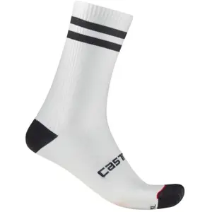 Chaussettes Castelli Originale 18 Blanc Noir, Taille L/XL pas cher