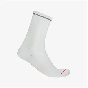 Castelli, Hommes, Chaussettes de sport, Premio Evo 18 Sock (M/L), Blanc