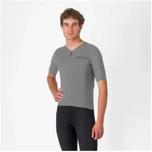 Maillot Castelli Premio Evo Manches Courtes Gris Vortex, Taille M pas cher