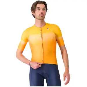 Castelli, Hommes, Maillot de cyclisme, UPF Jersey (M), Orange, M pas cher