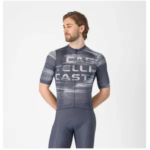 Castelli, Hommes, Maillot de cyclisme, Stratus Logo Jersey (L), Multicolore, Bleu, L pas cher