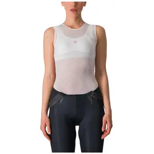 Castelli Tunique d'allaitement sans manches Pro Mesh W pour femme, blanc, L, blanc, L