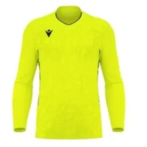 Macron Corvus Eco Keepershirt Lange Mouw Heren - Fluogeel / Zwart | Ma... pas cher