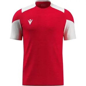 Macron Glory Golem Shirt Korte Mouw Heren - Rood / Wit | Maat: 4XL pas cher