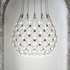 Luceplan - Mesh D86 Ø100cm LED met 3 meter snoer hanglamp zwart pas cher