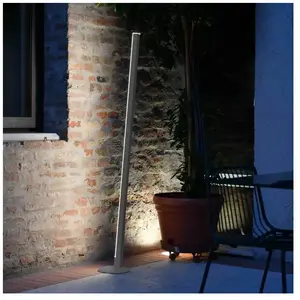 ZAFFERANO Lampadaire led Pencil Gris foncé 18W IP65 Grand module H146cm pas cher