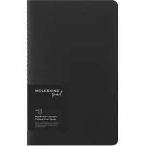 Set de 2 cahiers grand format Smart Moleskine Lignés Noir pas cher