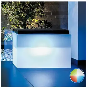 TEKCNOPLAST Coffre de rangement rectangulaire avec lumière en résine 80X35 cm mod. Roomy led multicolorVendu parmanomano