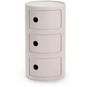 Kartell Table De Chevet Componibili À Trois Éléments Bio (Crème - Bioplastique)Vendu parrakuten