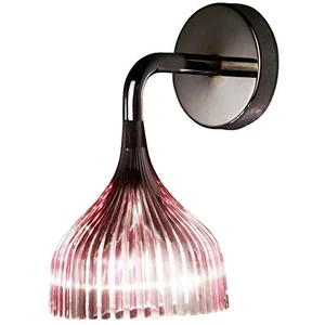 E'-Applique murale Ø13,5cm rose translucide Kartell | designé par Ferruccio Laviani pas cher