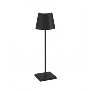 Comparateur de prix : Lampe de table LED Zafferano Poldina Pro noire rechargeable dimmable a...