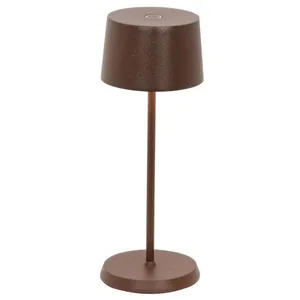 Olivia pro micro Lampe de table led Corten rechargeable et dimmable - Zafferano pas cher