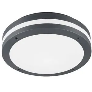 Plafonnier LED extérieur Piave - TRIO - antracite - avec détecteur de ... pas cher