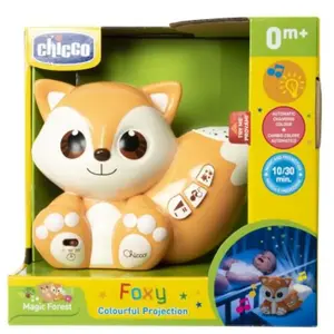 Veilleuse Chicco Foxy projection colorée Blanc et Orange