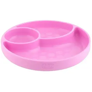 Chicco - Easy Menu - Siliconen Bord met Vakken en Zuignap voor Baby´s - Magnetron- en Vaatwasmachinebestendig - BPA-Vrij - 12+ Maanden - Roze pas cher