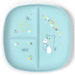 Chicco, Vaisselle + couverts pour enfants, 3-teilige blaue Platte 12m+ pas cher
