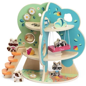 Chicco De Grote Boom met Wasberen - My Wood Friends Montessori Speelse... pas cher