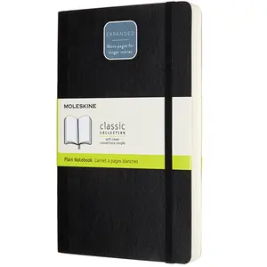 Comparateur de prix : Moleskine Classic Notitieboek - Expanded - Large - Softcover - Blanco - Zwart