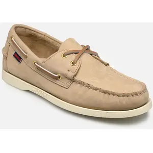 Chaussures bateau Sebago Docksides - beige - 43 - Cuir Nubuck - Semelle en caoutchouc - Homme