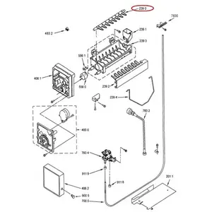EJECTEUR PEIGNE pour LAVE LINGE WHIRLPOOL - 481246648066 pas cher