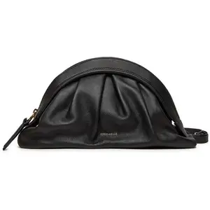 COCCINELLE Leren schoudertas Cheek Smooth Crossbody Noir zwart
