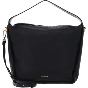 COCCINELLE Sac à épaule noir en cuir pour femme - Dorian Shoulder Bag ...Vendu parbol