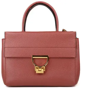 COCCINELLE Sac à main marron en cuir pour femme - Arlettis Handbag Grained Leather Brandy 280782