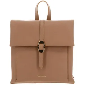 COCCINELLE Sac à dos de loisirs brun clair en cuir pour femme - Dorian...
