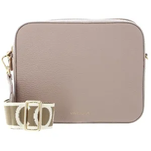 COCCINELLE Leren Schoudertas Tebe Crossover Bag Rosette Beige pas cher