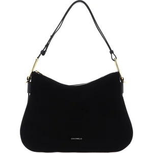 COCCINELLE Sac à épaule noir en cuir pour femme - Magie Suede Bim Shou...
