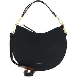 COCCINELLE Sac à épaule noir marron en cuir pour femme - Sunup Handbag...