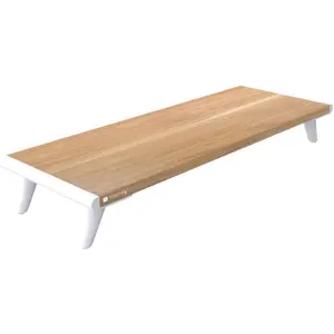 Techly Support d'écran Riser, bois naturel, Réhausseur pour moniteur, ... pas cher