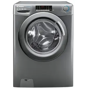 Lave-linge hublot anthracite - Candy - 10 kg - 1500 trs/min - Moteur à induction - Classe énergétique A - 15 programmes