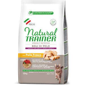 1,5 kg Natural Trainer Hairball poulet Croquettes pour chat pas cher